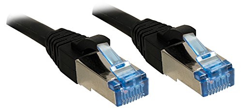LINDY 47180 - Ethernet-, Patch- und Netzwerkkabel (RJ45-Anschlüsse), Cat.6A S/FTP PIMF - 500MHz unterstütztes Band - Ideal für Gigabit/LAN-Netzwerke, Router/Modem, Switch, Blau/Schwarz - 3 Meter von LINDY