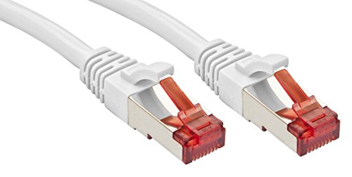 LINDY 47794 RJ45 Netzwerkkabel, Patchkabel CAT 6 S/FTP 2.00m Weiß mit Rastnasenschutz 1St. von LINDY