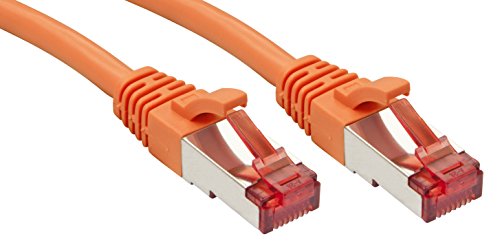 LINDY 47807 RJ45 Netzwerkkabel, Patchkabel CAT 6 S/FTP 1.00m Orange mit Rastnasenschutz 1St. von LINDY