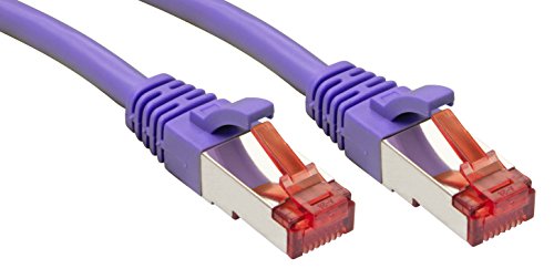 LINDY 47822 RJ45 Netzwerkkabel, Patchkabel CAT 6 S/FTP 1.00m Violett mit Rastnasenschutz 1St. von LINDY