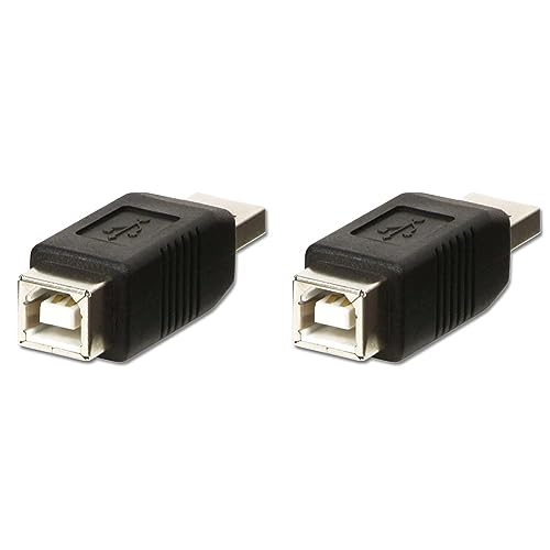LINDY 71231 USB-Adapter Typ A/B Stecker/Kupplung (Packung mit 2) von LINDY