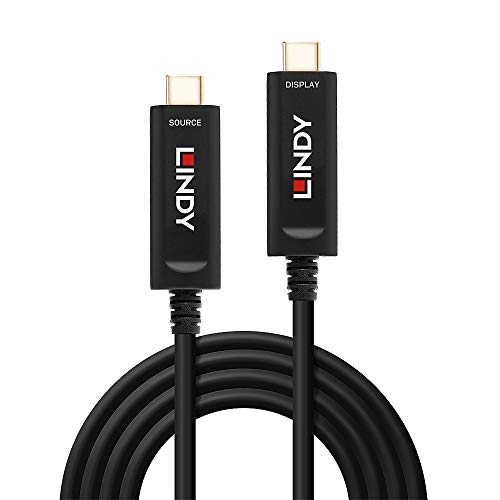 LINDY Anschlusskabel USB-C® Stecker, USB-C® Stecker 30.00m Schwarz 38505 USB-C®-Displaykabel von LINDY