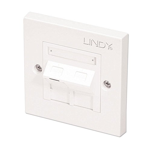 LINDY CAT5e Single Wall Plate with 1 x Angled RJ-45 Shuttered Socket Unshielded LINDY CAT5e Single Wall Plate with 1 x Angled RJ-45 Shuttered Socket Unshielded von LINDY