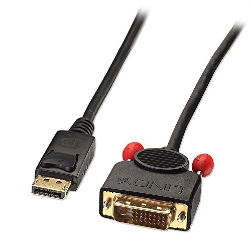 LINDY DisplayPort/DVI Anschlusskabel 3.00m 41492 Schwarz [1x DisplayPort Stecker - 1x DVI-Stecker von LINDY