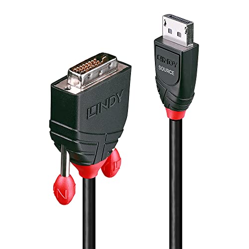 LINDY DisplayPort/DVI Anschlusskabel 5.00m 41493 Schwarz [1x DisplayPort Stecker - 1x DVI-Stecker von LINDY