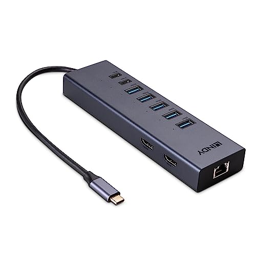 LINDY 43373 DST-Mini Duo, USB C Laptop Mini Dockingstation 2X 4K HDMI von LINDY