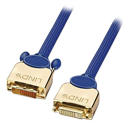 LINDY Premium Gold DVI-D Dual Link Verlängerungskabel, 2 m von LINDY