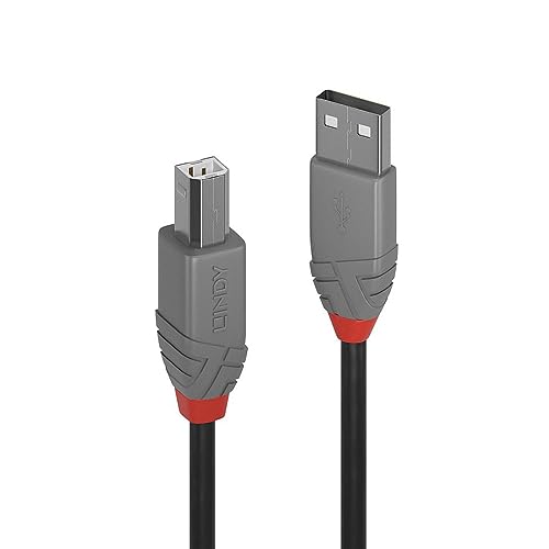 LINDY USB 2.0 Kabel Typ A/B anthra Line m/3m von LINDY