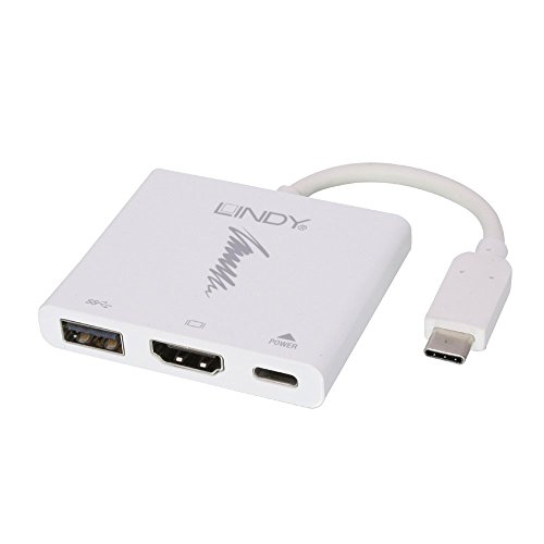 LINDY USB 3.1 Typ C bis 4 K HDMI 2.0 und Power Adapter Konverter von LINDY