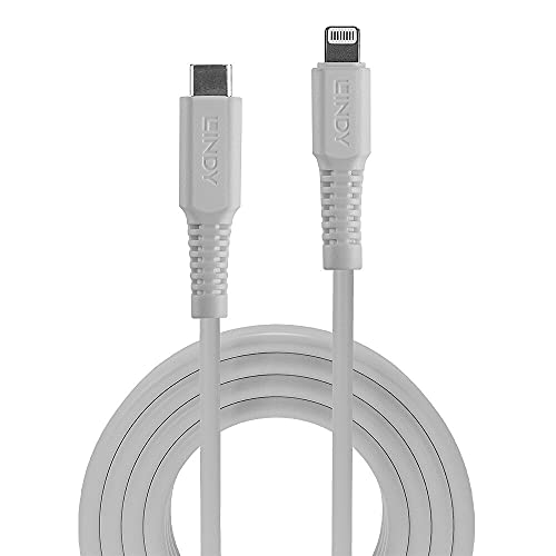 LINDY USB-Kabel USB 2.0 Apple Lightning Stecker, USB-C® Stecker 0.50m Weiß 31315 von LINDY