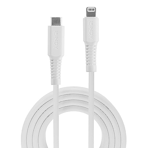 LINDY USB-Kabel USB 2.0 Apple Lightning Stecker, USB-C® Stecker 2.00m Weiß 31317 von LINDY