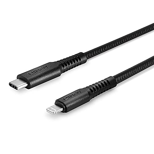 LINDY USB-Kabel USB 2.0 Apple Lightning Stecker, USB-C® Stecker 3.00m Schwarz 31288 von LINDY