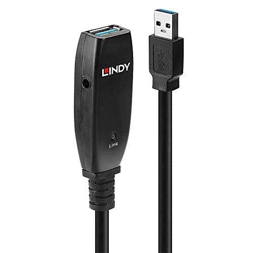 LINDY USB-Kabel USB 3.2 Gen1 (USB 3.0 / USB 3.1 Gen1) USB-A Stecker, USB-A Buchse 3m Schwarz 43353 von LINDY