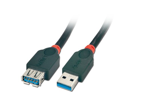 Lindy 31481 - USB 3.0 Verlängerungskabel Typ A schwarz, 1m von LINDY