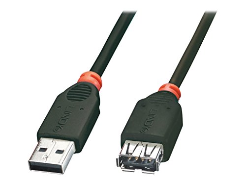 Lindy 31853 - USB 2.0 Verlängerungskabel - Typ A Stecker auf Typ A Buchse - Schwarz - 0,2m von LINDY