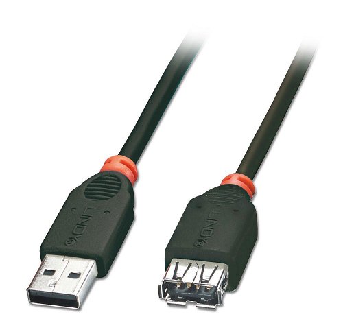 Lindy 31855 - USB 2.0 Verlängerungskabel - Typ A Stecker auf Typ A Buchse - Schwarz - 2m von LINDY