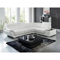 Ecksofa Leder - Ecke Rechts - Weiß - NAHIA von LINEA SOFA