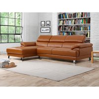 Ecksofa Leder - Karamell - Ecke Links - EXCELSIOR II von LINEA SOFA