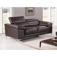 Ledersofa 3-Sitzer - Braun - SOLANGE von Vente-unique
