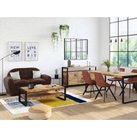 Ledersofa Vintage 2-Sitzer - Braun - BAUDOIN von Vente-unique