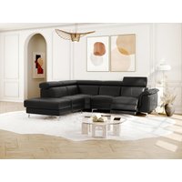 Relaxsofa Leder Ecksofa elektrisch - Ecke Links - Schwarz - SITIA von Vente-unique