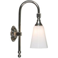 Linea Verdace Classic Badezimmer-Wandleuchte Nickel satiniert IP44 von LINEA VERDACE LIGHTING