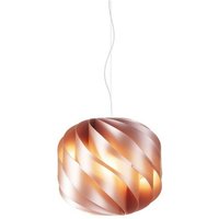 Aufhängung 3 kupferfarbene Leuchten aus verchromtem Metall Cm. 72 x 70 Std von LINEA ZERO