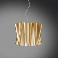 Pendelleuchte folio Lampenschirm in Gold Polilux Durchmesser 40x h37 cm von LINEA ZERO