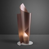 Linea Zero - Tischlampe aus Polilux vela Kupfer Durchmesser 19 x h50 cm von LINEA ZERO