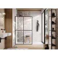 Lineabeta - Duschwand Walk-in 4 Paneele Toki schwarz matt/transparent L.120 cm Lineabeta - Duschwand Walk-in 4 Paneele Toki schwarz matt/transparent L.120 cm von LINEABETA