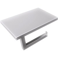 Lineabeta - Grela Toilettenpapierhalter mit Handyhalterabdeckung aus gebürstetem Stahl von LINEABETA