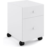 Lineabeta - Untergestell 2 Schubladen mit Runner-Rädern aus weißem Stahl von LINEABETA