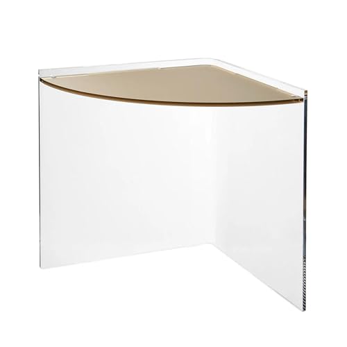 LINEE Recanati Complementi – Ecktisch BRISTOL aus PMMA, erhältlich in 2 Höhen und 4 Ausführungen, minimalistisches Design, Made in Italy (Rauchbraun satiniert, 38 x 38 x 40 cm) von LINEE