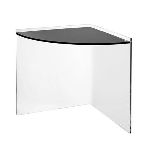 LINEE Recanati Complementi – Ecktisch BRISTOL aus PMMA, erhältlich in 2 Höhen und 4 Ausführungen, minimalistisches Design, Made in Italy (Rauchgrau satiniert, 38 x 38 x 40 cm) von LINEE
