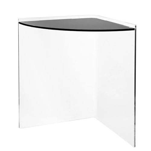 LINEE Recanati Complementi – Ecktisch BRISTOL aus PMMA, erhältlich in 2 Höhen und 4 Ausführungen, minimalistisches Design, Made in Italy (Rauchgrau satiniert, 38 x 38 x 50 cm) von LINEE