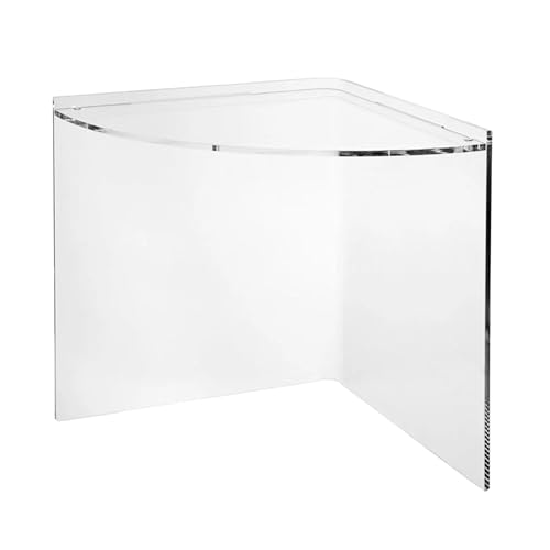 LINEE Recanati Complementi Ecktisch BRISTOL aus PMMA, erhältlich in 2 Höhen und 4 Ausführungen, minimalistisches Design, Made in Italy (Transparent, 38 x 38 x 40 cm) von LINEE