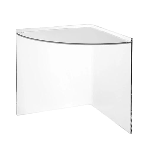 LINEE Recanati Complementi Ecktisch BRISTOL aus PMMA, erhältlich in 2 Höhen und 4 Ausführungen, minimalistisches Design, Made in Italy (transparent satiniert, 38 x 38 x 40 cm) von LINEE