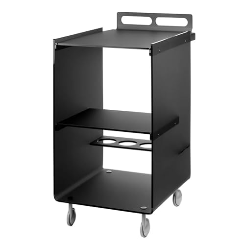 LINEE Recanati Complementi MarSIGLIA Küchenwagen aus satiniertem PMMA-Kunststoff, 62 x 46 x 87 cm, mit Rollen und Flaschenhalter, modernes und funktionales Design, hergestellt in Italien (Rauchgrau von LINEE