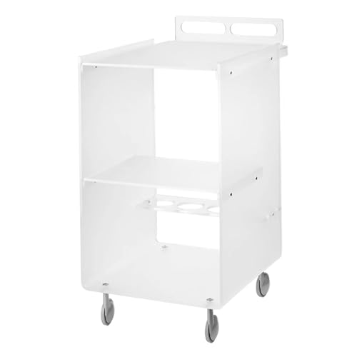 LINEE Recanati Complementi MarSIGLIA Küchenwagen aus satiniertem PMMA-Kunststoff, 62 x 46 x 87 cm, mit Rollen und Flaschenhalter, modernes und funktionales Design, hergestellt in Italien (transparent) von LINEE