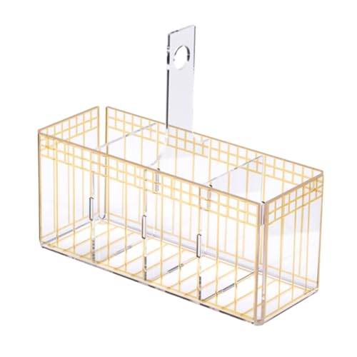 LINEE Recanati Heritage Besteckhalter, 25 x 10 x 23 cm – dekorativer Besteckkorb aus PMMA – traditionelles Design überarbeitet – Made in Italy (Gold) von LINEE