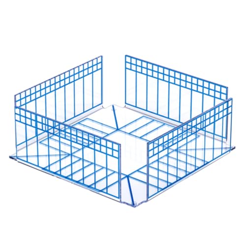 LINEE Recanati Heritage Serviettenhalter, horizontal, Blau, 22 x 22 x 8 cm – dekorativer Serviettenhalter aus PMMA – traditionelles Design überarbeitet – Made in Italy von LINEE