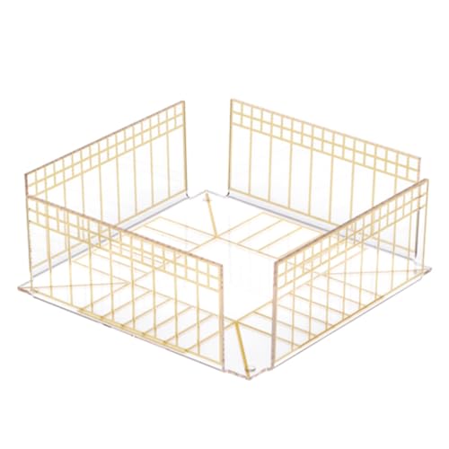 LINEE Recanati Heritage Serviettenhalter, horizontal, Gold, 22 x 22 x 8 cm – dekorativer Serviettenhalter aus PMMA – traditionelles Design überarbeitet – Made in Italy von LINEE