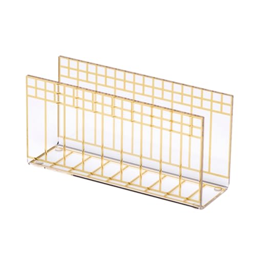 LINEE Recanati Heritage Serviettenhalter, vertikal, Gold, 18 x 6 x 9 cm – dekorativer Serviettenhalter aus PMMA – traditionelles Design überarbeitet – Made in Italy von LINEE