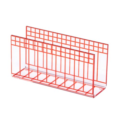 LINEE Recanati Heritage Serviettenhalter, vertikal, rot, 18 x 6 x 9 cm – dekorativer Serviettenhalter aus PMMA – traditionelles Design überarbeitet – Made in Italy von LINEE