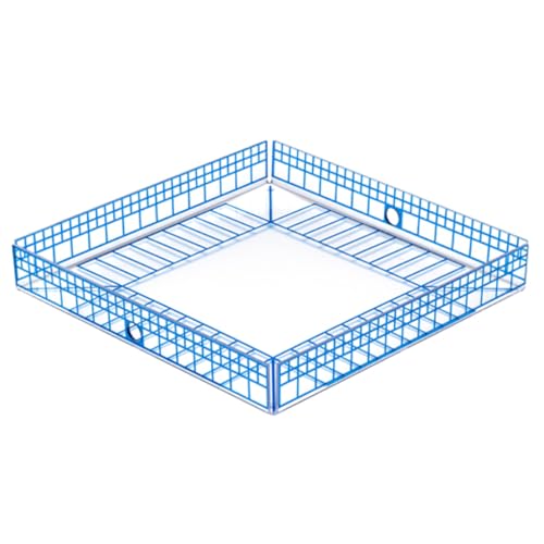 LINEE Recanati Heritage Tablett, quadratisch, 31,5 x 31,5 x 5 cm, dekoratives Tablett aus PMMA – moderne Überarbeitung der Tradition – Made in Italy (Blau) von LINEE