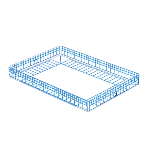 LINEE Recanati Heritage Tablett, rechteckig, 41 x 29 x 5 cm, dekoratives Tablett aus PMMA – moderne Überarbeitung der Tradition – Made in Italy (Blau) von LINEE