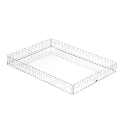 LINEE Recanati Heritage Tablett, rechteckig, 41 x 29 x 5 cm, dekoratives Tablett aus PMMA – moderne Überarbeitung der Tradition – Made in Italy (transparent) von LINEE