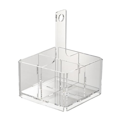LINEE Recanati MEDITERRANEA Besteckhalter aus PMMA 17 x 17 x 23 cm – Moderne Tischorganisation – elegantes Design Made in Italy (transparent) von LINEE