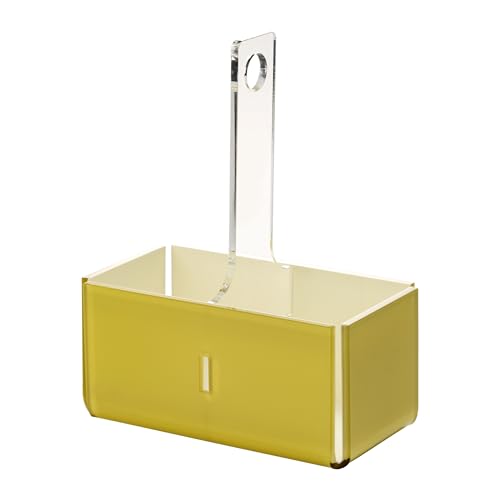 LINEE Recanati MEDITERRANEA Doppelter Becherhalter aus PMMA 18 x 10 x 23 cm – dekorativer Ständer für den modernen Tisch – Made in Italy (Gelb transparent / Weiß) von LINEE