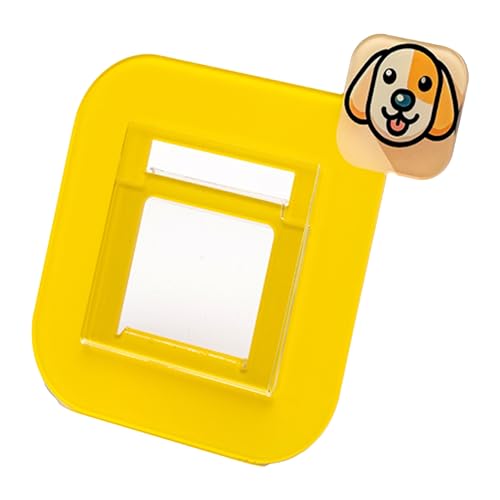 LINEE Recanati Mascotas – Bilderrahmen Vision Dog aus PMMA für Haustiere, Gelb, 20 x 6 x 19 cm – Made in Italy von LINEE